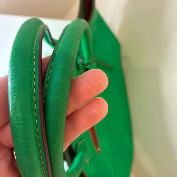 Dooney and Bourke Green Italian Leather Florentine Russel Tote - Picture 13 of 16